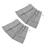 2Pcs Grid Design Anti Ultraviolet Car Curtain Side Car Window Sun Shade with Suction CupBlack Grid