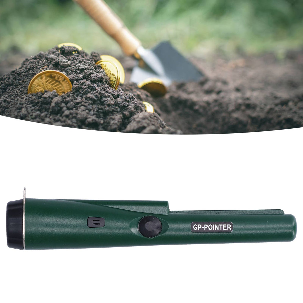 Metal Detector Professional Portable Waterproof Handheld Metal Detector with LED LightMilitary Green