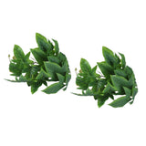 2PCS Artificial Water Plant Simulation Vine Lifelike Plastic Leaves Decoration with Suction Cup for Fish TankSweet Potato Leaves - Extra Image