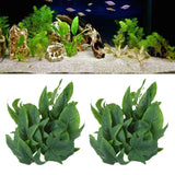 2PCS Artificial Water Plant Simulation Vine Lifelike Plastic Leaves Decoration with Suction Cup for Fish TankSweet Potato Leaves