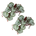 2PCS Artificial Water Plant Simulation Vine Lifelike Plastic Leaves Decoration with Suction Cup for Fish TankHeuchera Leaves