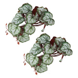 2PCS Artificial Water Plant Simulation Vine Lifelike Plastic Leaves Decoration with Suction Cup for Fish TankHeuchera Leaves - Extra Image