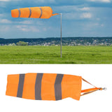 Reflective Weather Windsock Wind Direction Indicator for Outdoor Airport Farm Garden Parks Orange100CM
