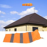 Reflective Weather Windsock Wind Direction Indicator for Outdoor Airport Farm Garden Parks Orange100CM - Extra Image