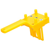 41Pcs Dowel Jig Kit Adjustable MultiFunctional Durable HighAccuracy Drill Jig for Straight Holes for Woodworking(Yellow ) - Rear View