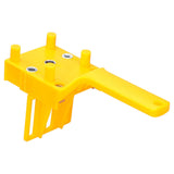 41Pcs Dowel Jig Kit Adjustable MultiFunctional Durable HighAccuracy Drill Jig for Straight Holes for Woodworking(Yellow ) - Close-Up Angle