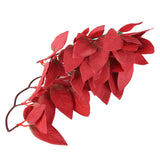 Artificial Reptile Plants Lifelike Plastic Plant Hanging Leaves Decoration with Suction Cup for Reptiles Terrarium Fish TankT-1033A4