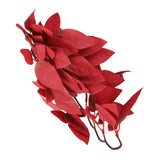 Artificial Reptile Plants Lifelike Plastic Plant Hanging Leaves Decoration with Suction Cup for Reptiles Terrarium Fish TankT-1033A4