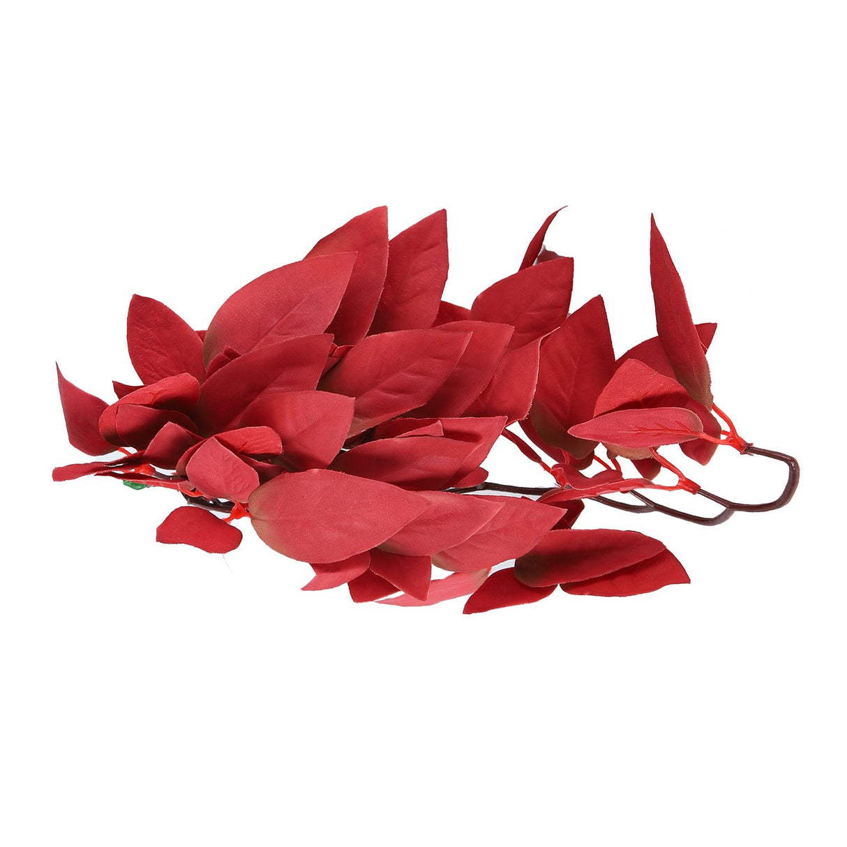 Artificial Reptile Plants Lifelike Plastic Plant Hanging Leaves Decoration with Suction Cup for Reptiles Terrarium Fish TankT-1033A4