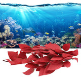 Artificial Reptile Plants Lifelike Plastic Plant Hanging Leaves Decoration with Suction Cup for Reptiles Terrarium Fish TankT-1033A4
