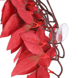 Artificial Reptile Plants Lifelike Plastic Plant Hanging Leaves Decoration with Suction Cup for Reptiles Terrarium Fish TankT-1033A4 - Extra Image