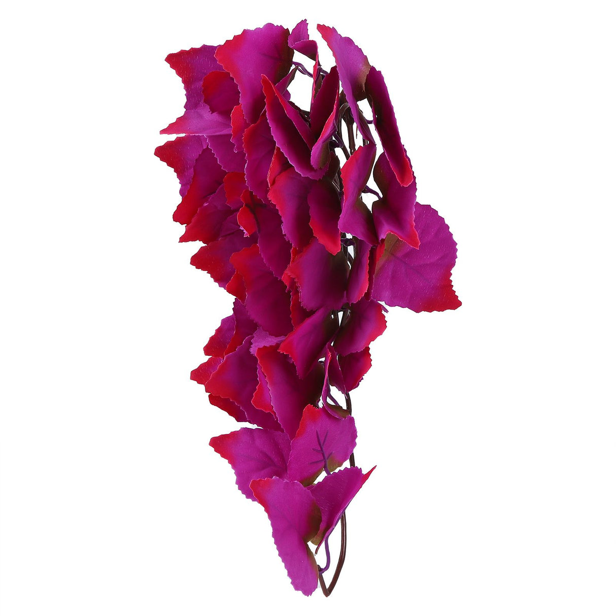 Artificial Reptile Plants Lifelike Plastic Plant Hanging Leaves Decoration with Suction Cup for Reptiles Terrarium Fish TankT-1034J1