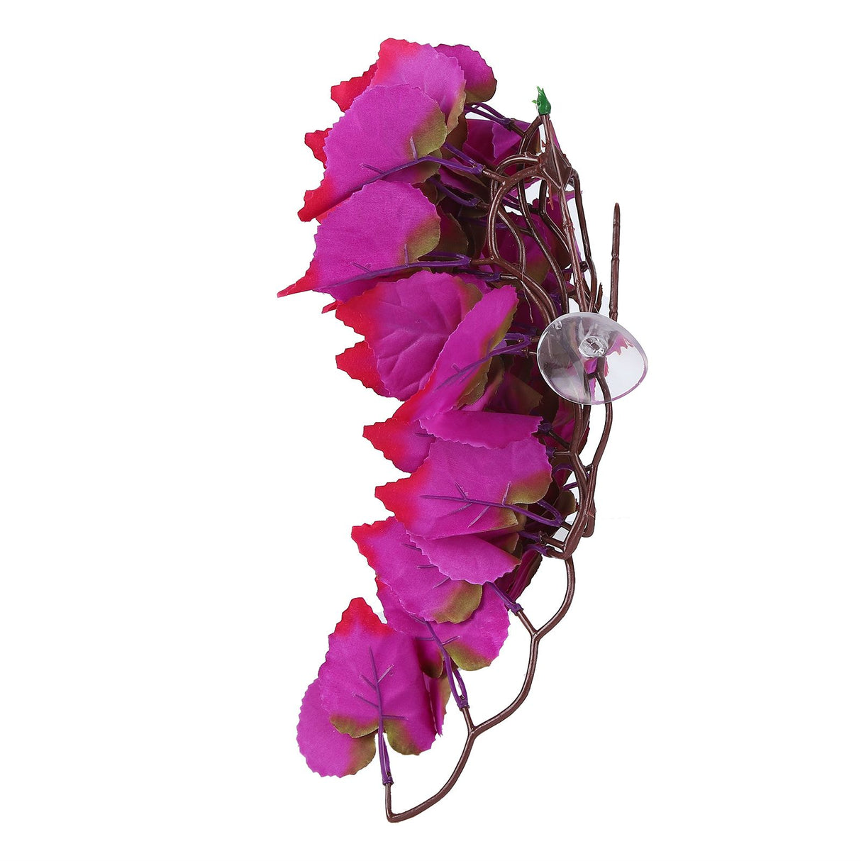 Artificial Reptile Plants Lifelike Plastic Plant Hanging Leaves Decoration with Suction Cup for Reptiles Terrarium Fish TankT-1034J1