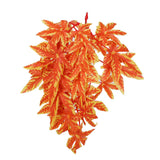 Artificial Reptile Plants Lifelike Plastic Plant Hanging Leaves Decoration with Suction Cup for Reptiles Terrarium Fish TankT‑007 Orange