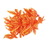 Artificial Reptile Plants Lifelike Plastic Plant Hanging Leaves Decoration with Suction Cup for Reptiles Terrarium Fish TankT‑007 Orange