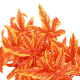 Artificial Reptile Plants Lifelike Plastic Plant Hanging Leaves Decoration with Suction Cup for Reptiles Terrarium Fish TankT‑007 Orange