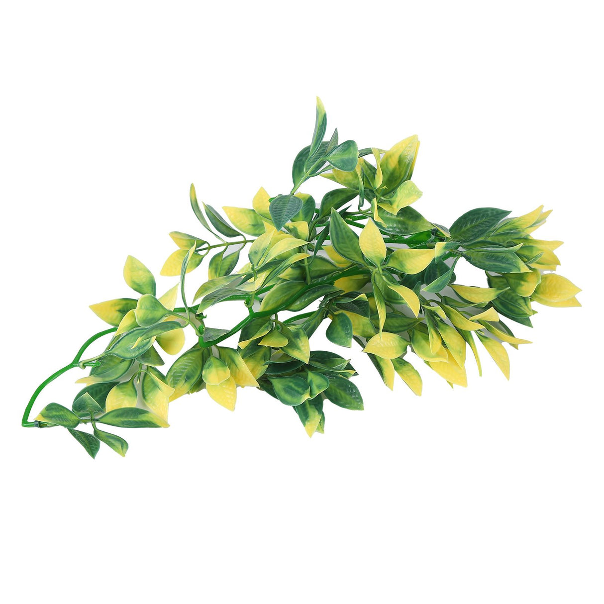 Artificial Reptile Plants Lifelike Plastic Plant Hanging Leaves Decoration with Suction Cup for Reptiles Terrarium Fish TankT-153E2