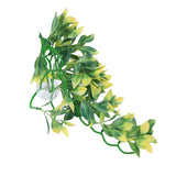 Artificial Reptile Plants Lifelike Plastic Plant Hanging Leaves Decoration with Suction Cup for Reptiles Terrarium Fish TankT-153E2