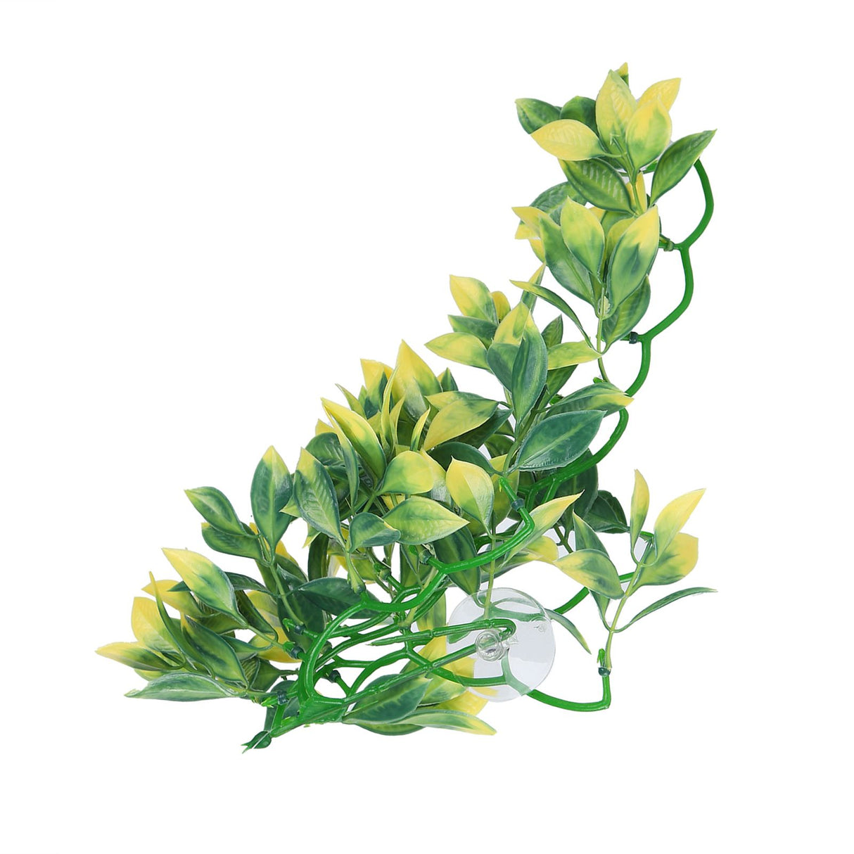 Artificial Reptile Plants Lifelike Plastic Plant Hanging Leaves Decoration with Suction Cup for Reptiles Terrarium Fish TankT-153E2