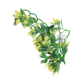 Artificial Reptile Plants Lifelike Plastic Plant Hanging Leaves Decoration with Suction Cup for Reptiles Terrarium Fish TankT-153E2 - Low Angle
