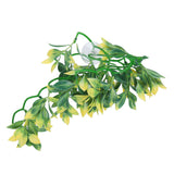 Artificial Reptile Plants Lifelike Plastic Plant Hanging Leaves Decoration with Suction Cup for Reptiles Terrarium Fish TankT-153E2