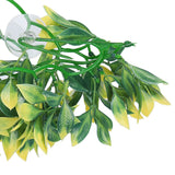 Artificial Reptile Plants Lifelike Plastic Plant Hanging Leaves Decoration with Suction Cup for Reptiles Terrarium Fish TankT-153E2 - Extra Image