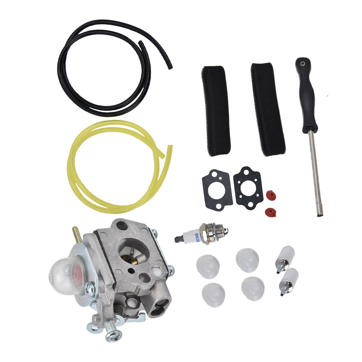 753-06190 Carburetor with Fuel Filter Air Filter Primer Bulb Kit for Troybilt TB22EC TB32EC TB80EC TB22 TB21EC