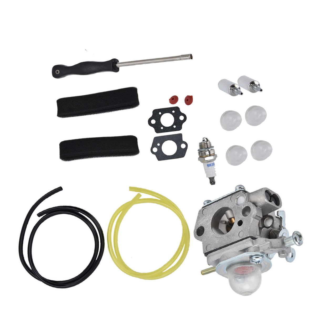 753-06190 Carburetor with Fuel Filter Air Filter Primer Bulb Kit for Troybilt TB22EC TB32EC TB80EC TB22 TB21EC