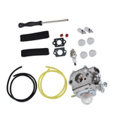 753-06190 Carburetor with Fuel Filter Air Filter Primer Bulb Kit for Troybilt TB22EC TB32EC TB80EC TB22 TB21EC - Rear View