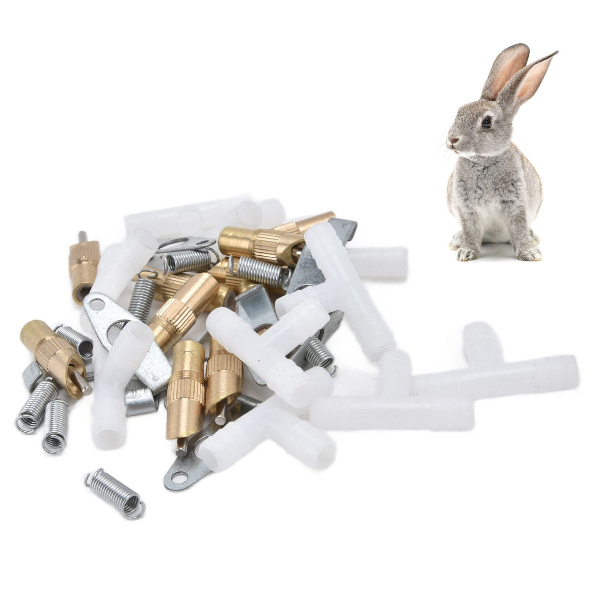 10 Pcs Automatic Nipple Drinker Feeder Poultry Watering System Supplies for Rabbits Rodents Rat