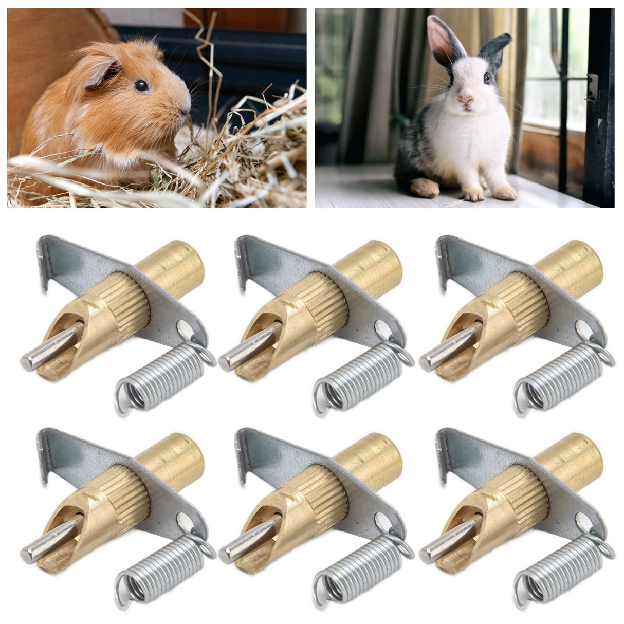 10 Pcs Automatic Nipple Drinker Feeder Poultry Watering System Supplies for Rabbits Rodents Rat