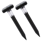 2Pcs Mole Repellent LED Ultrasonic Solar Powered Safe Portable Sturdy Durable Vole Repeller for Hotel Villa Garden