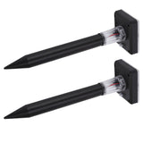 2Pcs Mole Repellent LED Ultrasonic Solar Powered Safe Portable Sturdy Durable Vole Repeller for Hotel Villa Garden