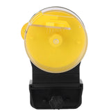 Automatic Fish Feeder Timed Flexible Convenient Clean Easy Installation Fish Tank Food DispenserYellow - Side View