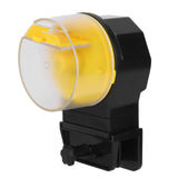 Automatic Fish Feeder Timed Flexible Convenient Clean Easy Installation Fish Tank Food DispenserYellow - Rear View