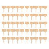 50PCS Bamboo Plant Labels T Type Wooden Plant Sign for Seed Potted Herbs Flowers Vegetables