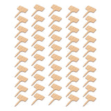 50PCS Bamboo Plant Labels T Type Wooden Plant Sign for Seed Potted Herbs Flowers Vegetables