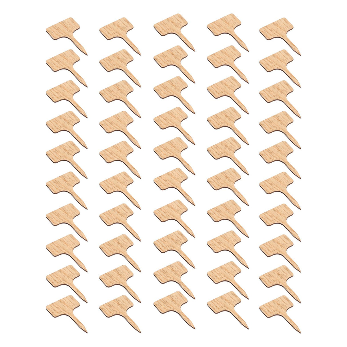 50PCS Bamboo Plant Labels T Type Wooden Plant Sign for Seed Potted Herbs Flowers Vegetables