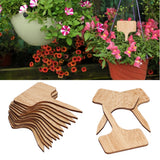 50PCS Bamboo Plant Labels T Type Wooden Plant Sign for Seed Potted Herbs Flowers Vegetables - Extra Image