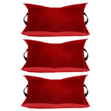 3PCS Thicken Non Woven Vegetable Planting Seedling Grow Bags Garden Planter Bed with HandleRose Red 60x30x20cm