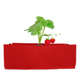 3PCS Thicken Non Woven Vegetable Planting Seedling Grow Bags Garden Planter Bed with HandleRose Red 60x30x20cm