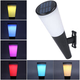 Solar Wall Lamp Warm White RGB Cordless Safe Modern Design Sturdy Durable Outdoor Lamp for Garden Garage BackyardRGB - Extra Image