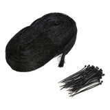 Bird Netting with 50PCS Cable Ties Nylon Garden Netting Anti Bird Mesh Plant Pest Netting for Vegetable FruitBlack - Front View