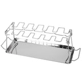 Chicken Wing Leg Rack with Bakeware Vertical Chicken Leg Grill for Barbecue Accessories - Top-Down View