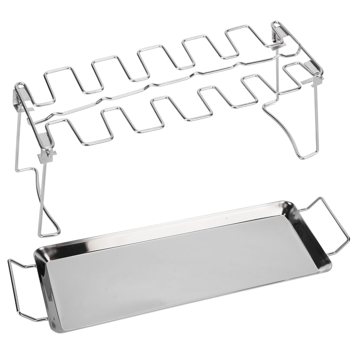 Chicken Wing Leg Rack with Bakeware Vertical Chicken Leg Grill for Barbecue Accessories