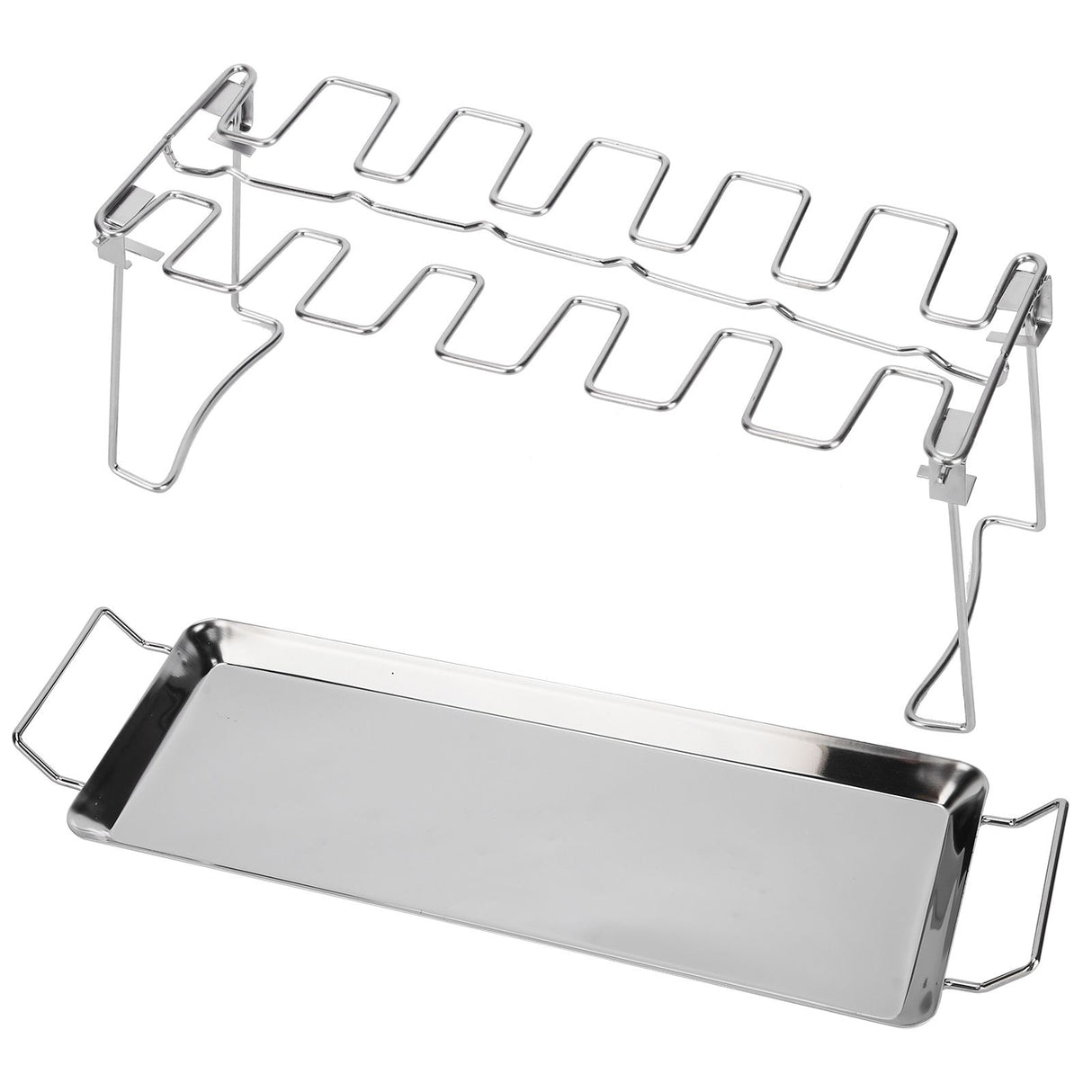 Chicken Wing Leg Rack with Bakeware Vertical Chicken Leg Grill for Barbecue Accessories