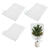 3Pcs Garden Plant Netting with Green Drawstring Potted Plant Fruit Tree Protector Insect Birds Prevention105x140cm / 41.3x55.1in - Extra Image