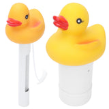 2Pcs Water Thermometer Set High Temperature Resistant Pool Chlorine Dispenser for Pond Swimming Pool - Close-Up Angle