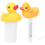 2Pcs Water Thermometer Set High Temperature Resistant Pool Chlorine Dispenser for Pond Swimming Pool