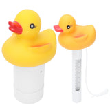 2Pcs Water Thermometer Set High Temperature Resistant Pool Chlorine Dispenser for Pond Swimming Pool